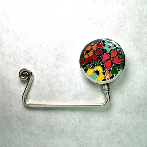 Brighton Accessories - BRIGHTON Handbag Holder Hook - Colorful Enamel & Silver